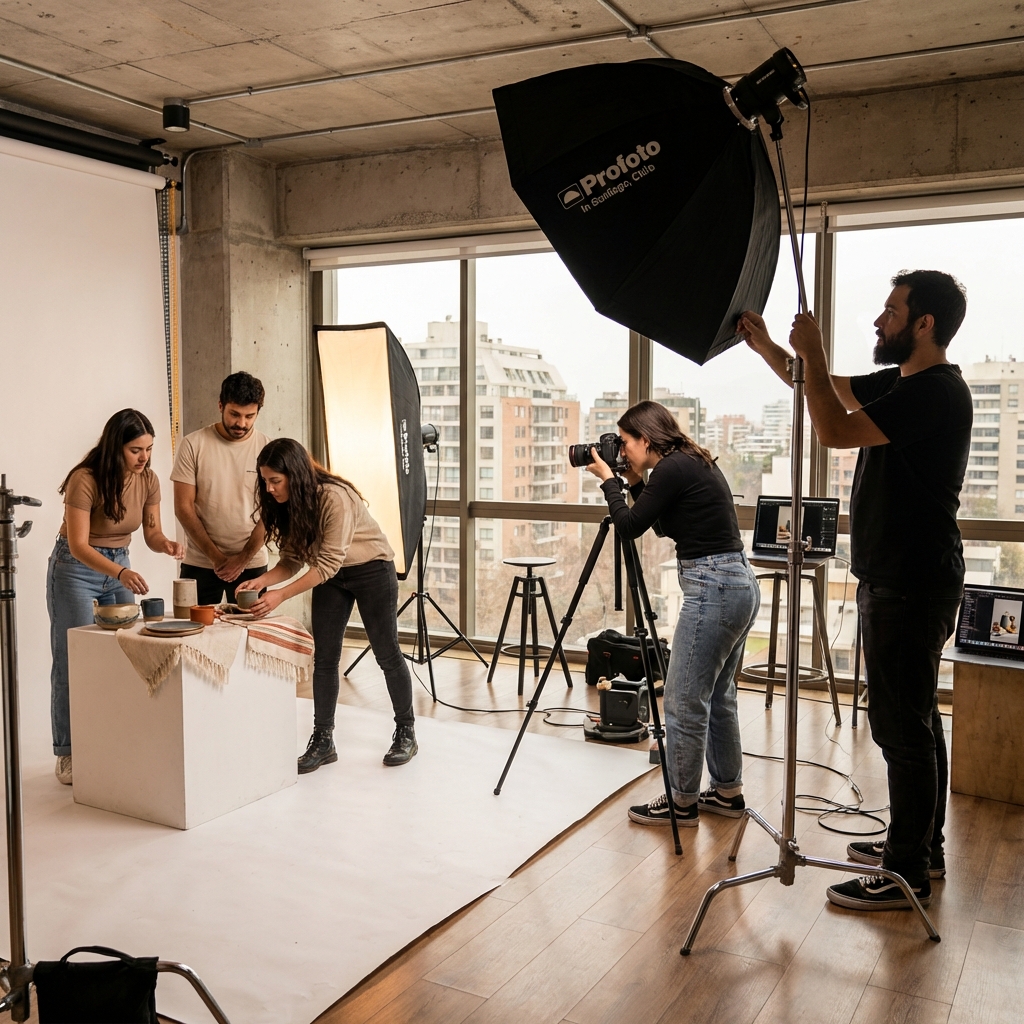 Equipo de producción audiovisual en Santiago de Chile