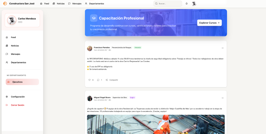 Constructora San José - Red Social Corporativa